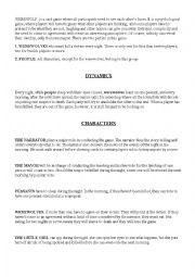 English Worksheet: GAME WEREWOLF instructions and script for narrator