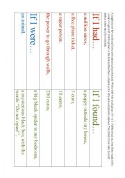 English Worksheet: If I 