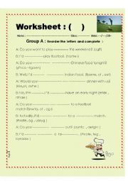English Worksheet: varied activities for mixed classes 