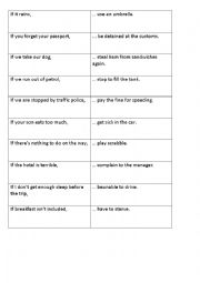 English Worksheet: Conditionals Sentence Halves