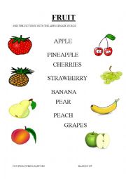 Fruit - matching exercise