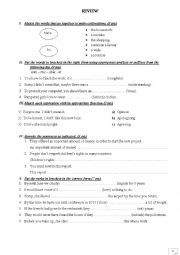 English Worksheet: Language Review-2nd Bac 