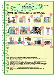 English Worksheet: Relative clauses