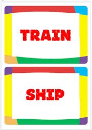 English Worksheet: transportation word flashcards- part 2