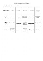 English Worksheet: Dominoes - Professions