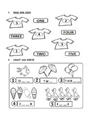 English Worksheet: Activity with numbers