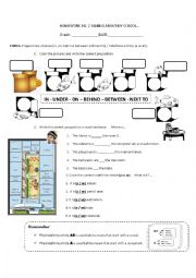 English Worksheet: Talking about my school