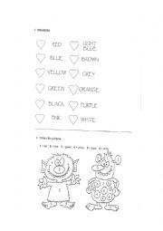 English Worksheet: colour