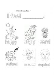 English Worksheet: feelings