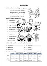 English Worksheet: Verbs (past, present, future)