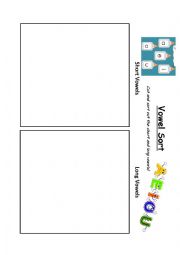 English Worksheet: Short and Long Vowel Sorting