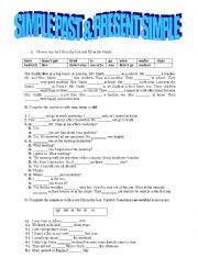 English Worksheet: SIMPLE PRESENT&SIMPLE PAST