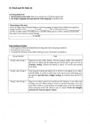 English Worksheet: Group activities to teach Jekyll and Hyde