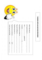 English Worksheet: Complete with your personal information