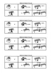 prepositions of place