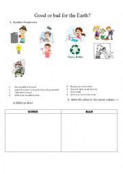 English Worksheet: Earth Day