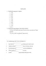 English Worksheet: MODAL VERB, DIRECT SPEECH