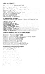 English Worksheet: Present Perfect