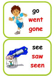 English Worksheet: Irregular Verbs.Set 1