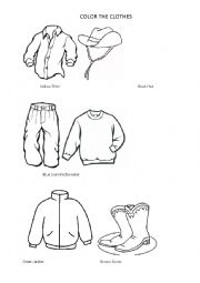 English Worksheet: Clothes