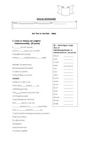 English Worksheet: past simple