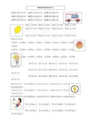 English Worksheet: The words that are the same in Turkish Language