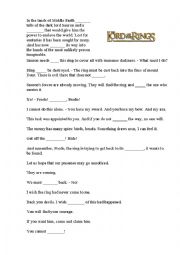 The Fellowship of the Rings worksheet
