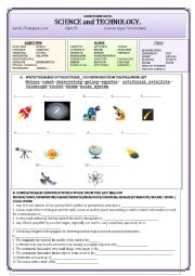 English Worksheet: science and technology