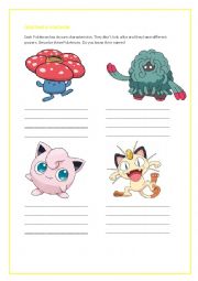 English Worksheet: Creating a Pokmon