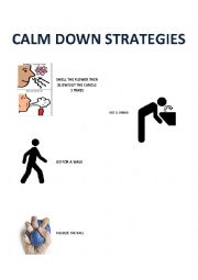 English Worksheet: Calm Down Strategies