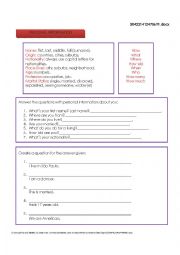 English Worksheet: VERB TO BE