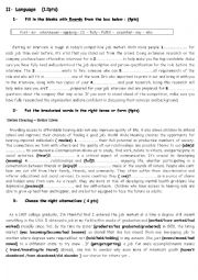 English Worksheet: Mid term english test 2