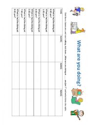 English Worksheet: Get talking! (Present continuous)
