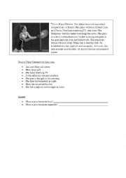 English Worksheet: Healthy diet and simple present text