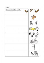 English Worksheet: There is/There are - worksheet