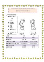 English Worksheet: Comparatives and Superlatives