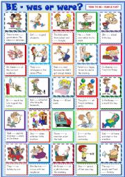 English Worksheet: VERB TO BE - Simple Past