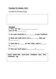 English Worksheet: Procedure Teeth