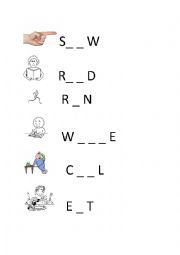 English Worksheet: Verbs