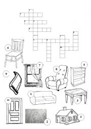 English Worksheet: Crossword House