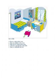 English Worksheet: there is there are