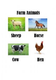 English Worksheet: farm animals