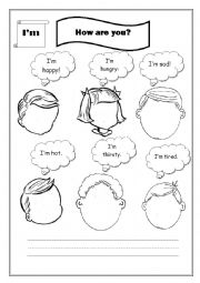 English Worksheet: How are you?