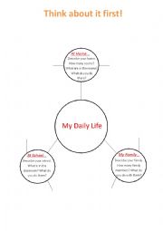 English Worksheet: My Daily Life