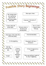 English Worksheet: story writing