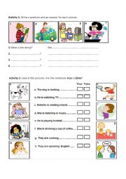 English Worksheet: Present Continuous