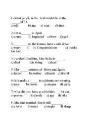 English Worksheet: grammar