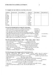 English Worksheet: Grammar Exercises