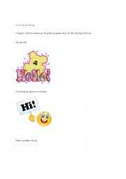 English Worksheet: Informal greetings