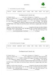 English Worksheet: Saint Patrick`s day 